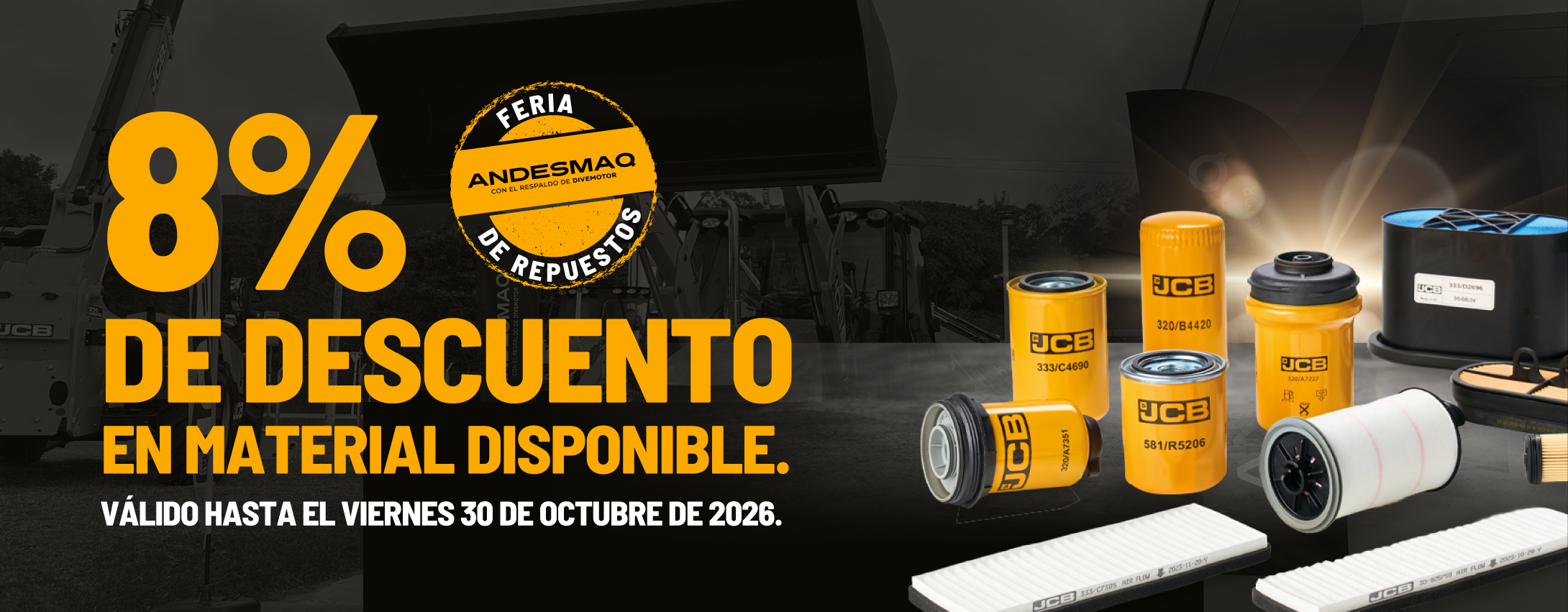 La Feria de Repuestos JCB continúa con descuentos en repuestos originales